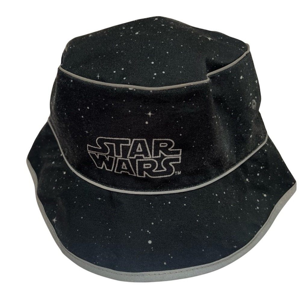 Disney Black Star Wars bucket hat Galaxy Reflective cap Hat Size 59 CM